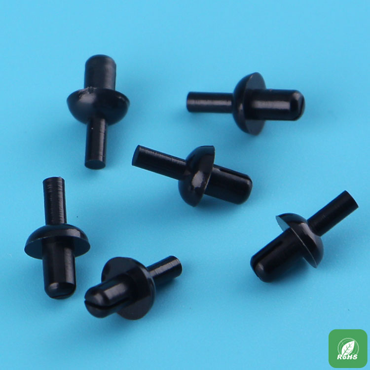 Short hammer type nylon rivets SRS